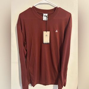 Maroon ACG Nike long sleeve dri-fit
